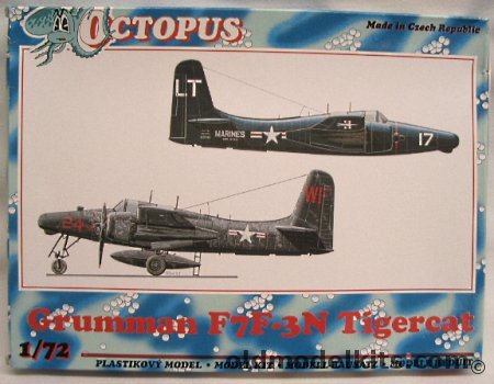 Octopus 1/72 Grumman F7F-3N Tigercat - Marines or Navy - (F7F3N) - BAGGED, 72018 plastic model kit